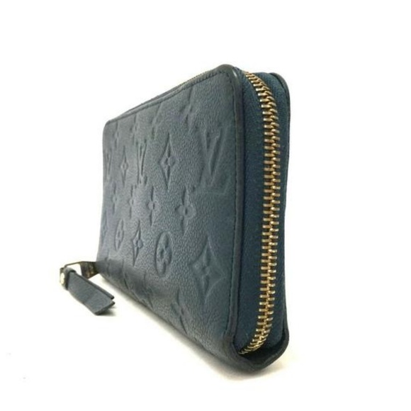100% Auth Louis Vuitton Long Empreinte Leather Zip - Picture 3 of 8